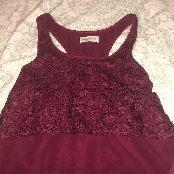 Abercrombie and Fitch Burgundy Top - Picture 3 of 5